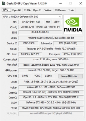GPU Caps Viewer