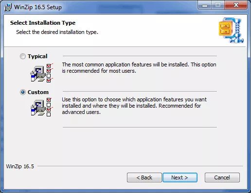 Winzip installation and configuration