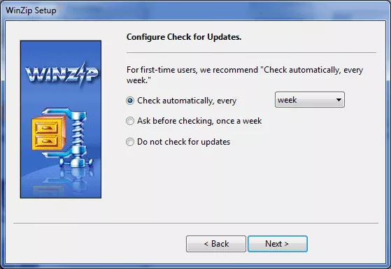 Winzip installation and configuration