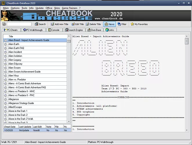 Access Game Cheats And Cheat Codes With Cheatbook Database