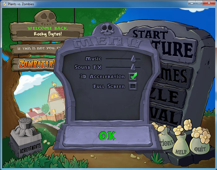 Plants vs zombies installation