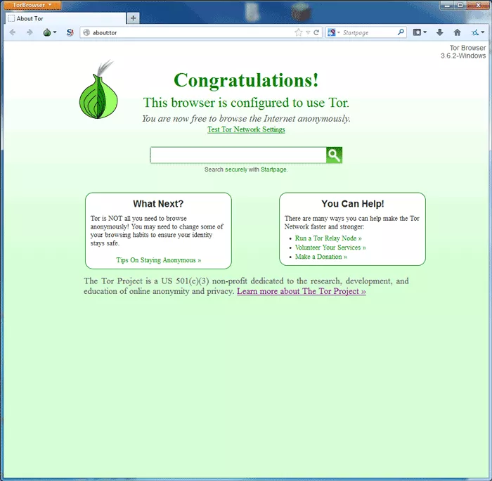 Tor browser proxy server