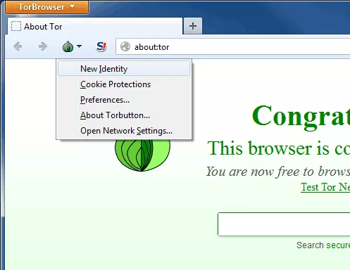 Tor browser configuration