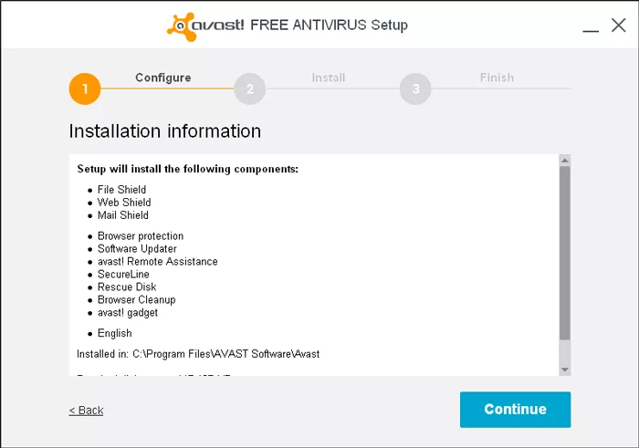 Avast installation