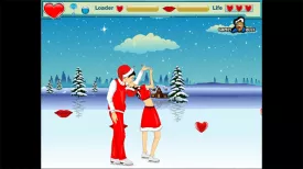 Christmas Skate Kissing