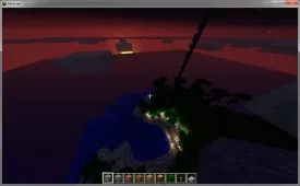 Forest fire in Minecraft