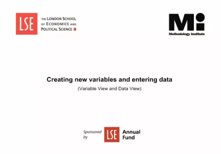 SPSS london school of economics tutorials