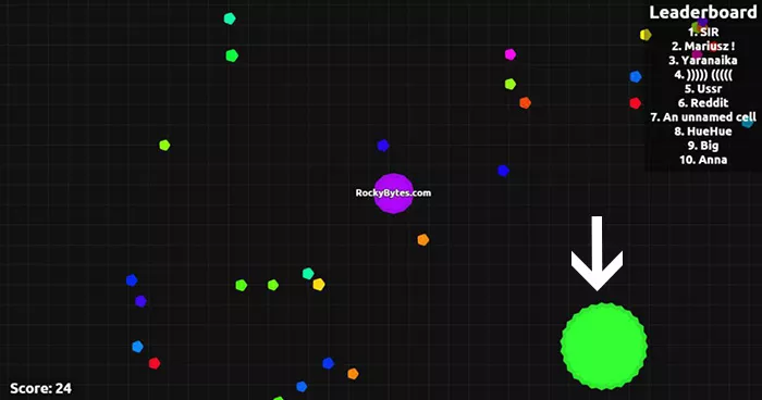 Agar.io pointy green balls