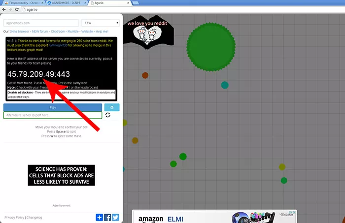 How to play agar.io  with friends