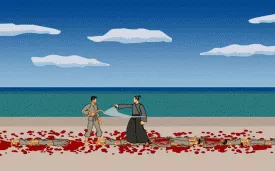 Samurai cuts people